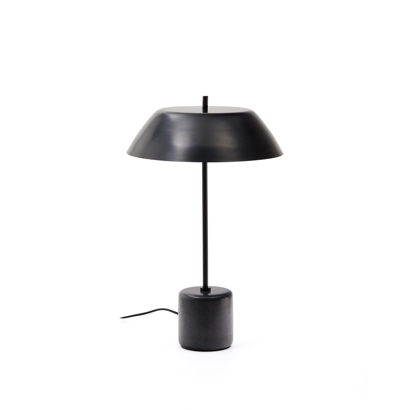 Sayra Tafellamp – Zwart Marmer & Metaal, 58 cm | Kave Home