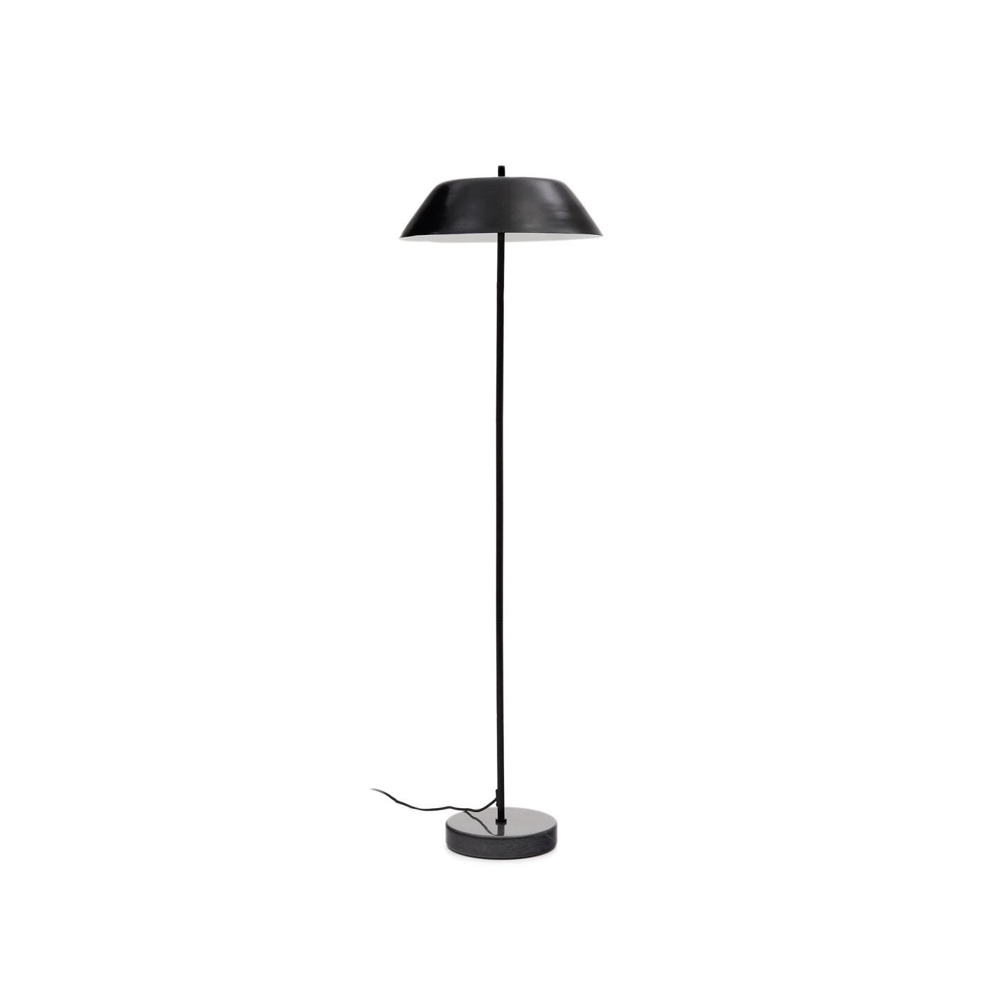 Sayra Vloerlamp – Strak Zwart Marmer & Metaal, 153 cm