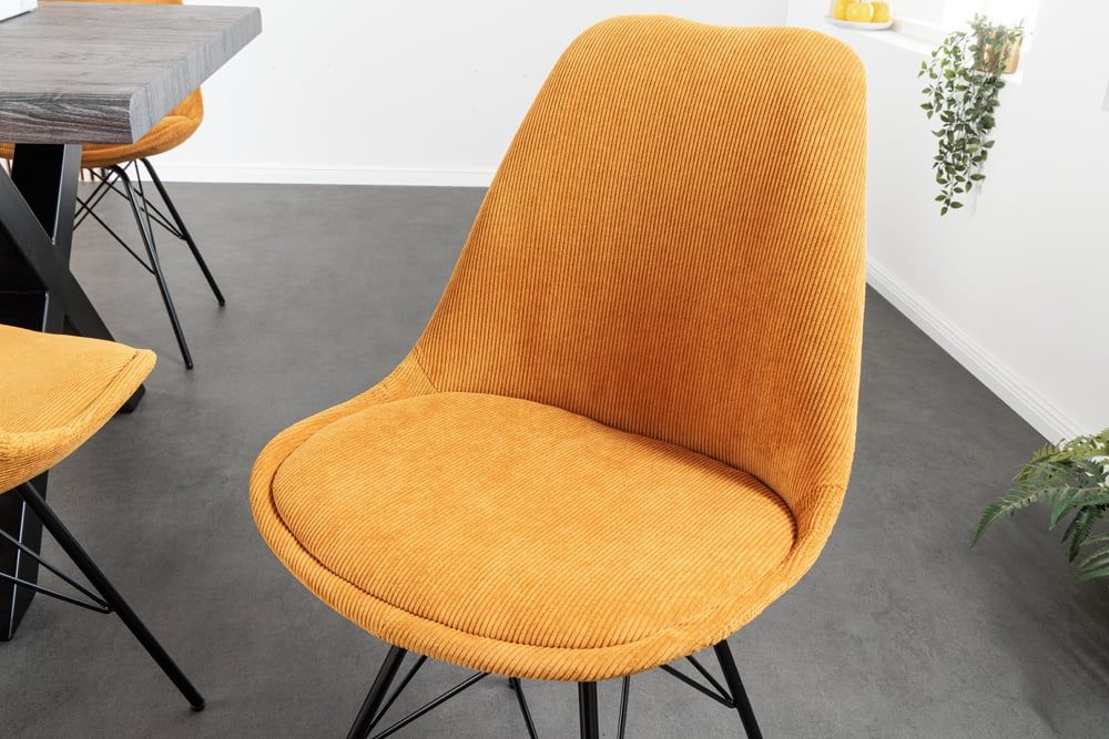 Scandinavisch Designmeubel in Mosterdgeel – Invicta Interior Fauteuil