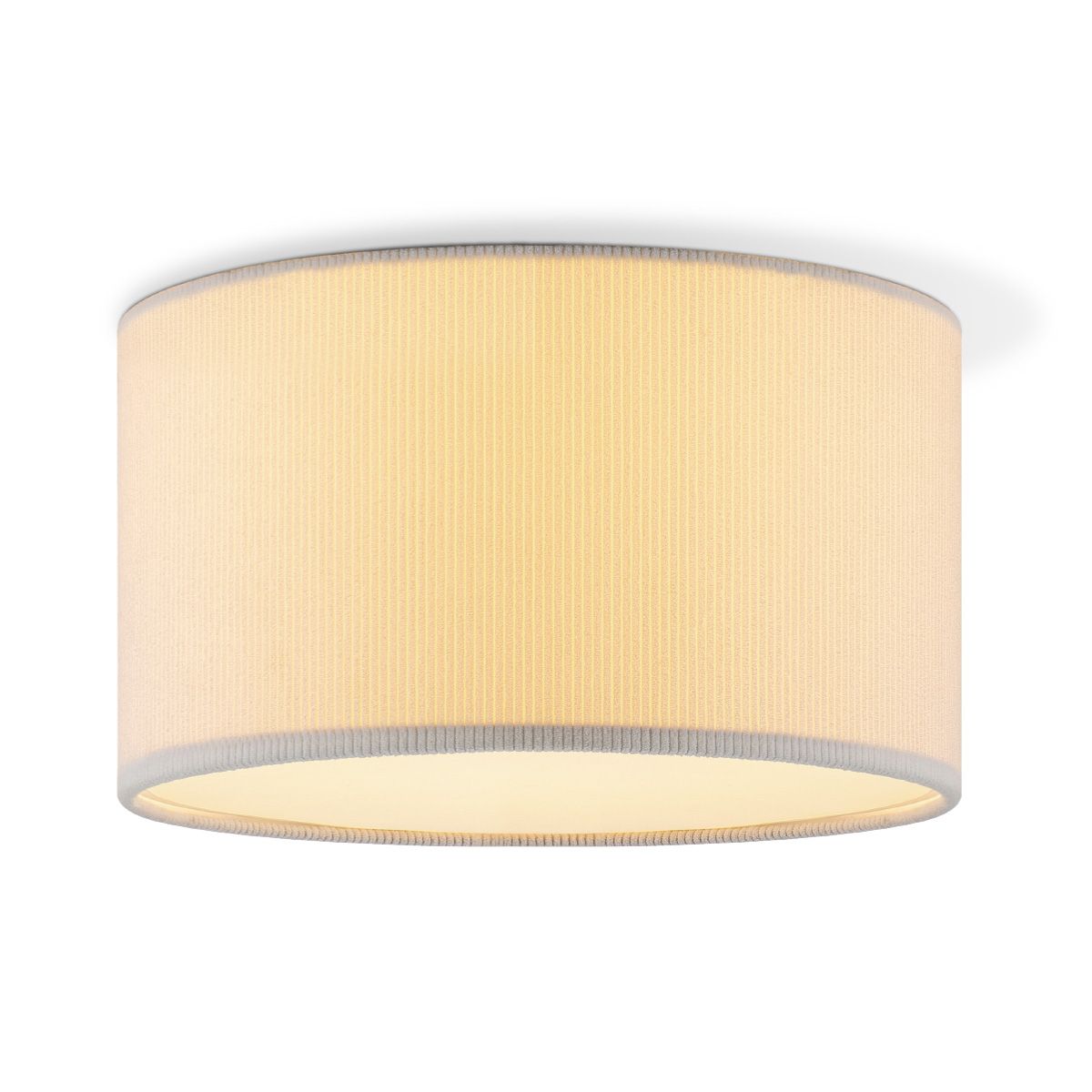 Scandinavische Corduroy Plafondlamp in wit – warme minimalistische verlichting voor woon- en slaapkamers