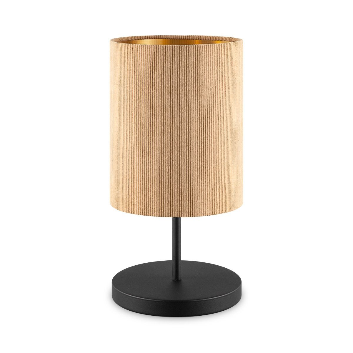 Scandinavische tafellamp met corduroy kap – warme minimalistische verlichting