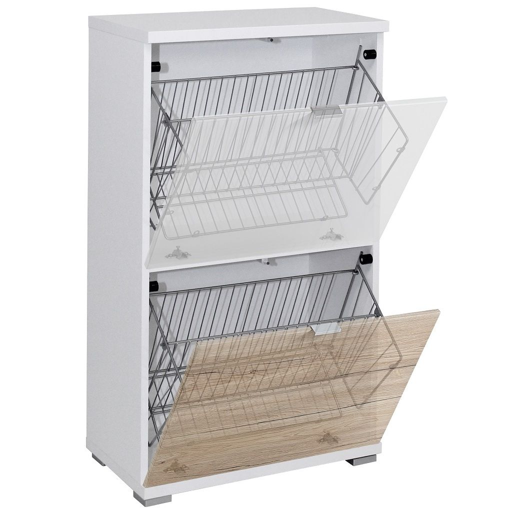 Schoenenkast Colorado 91 cm – Hoogglans, 8 paren, metaalmanden