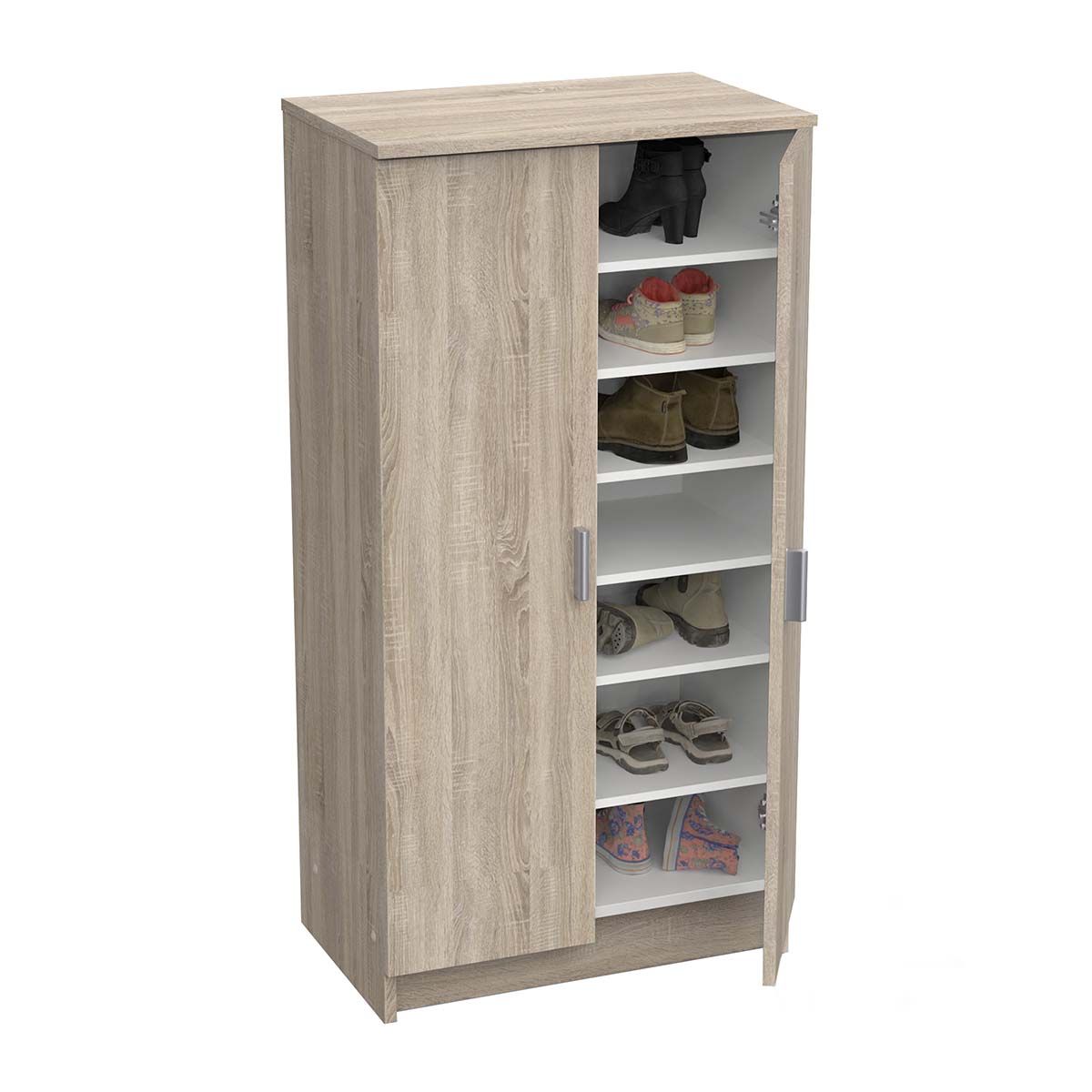 Schoenenkast Shoes 108 cm – Strak opbergwonder in geborsteld eiken