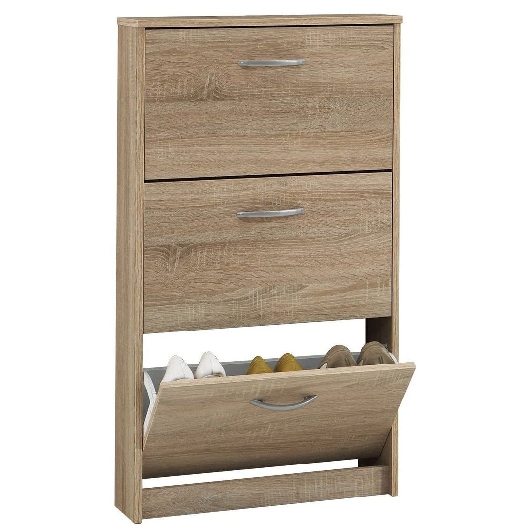 Schoenopslag Step – Eiken kast 104 cm hoog