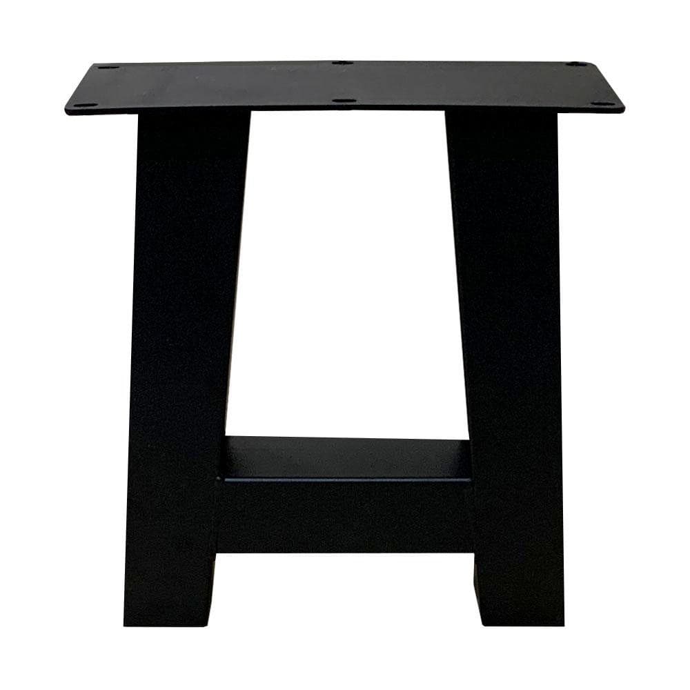 Set van twee strakke zwarte stalen A‑tafelpoot 32×6 cm, 42 cm hoog – Furniture Legs Europe