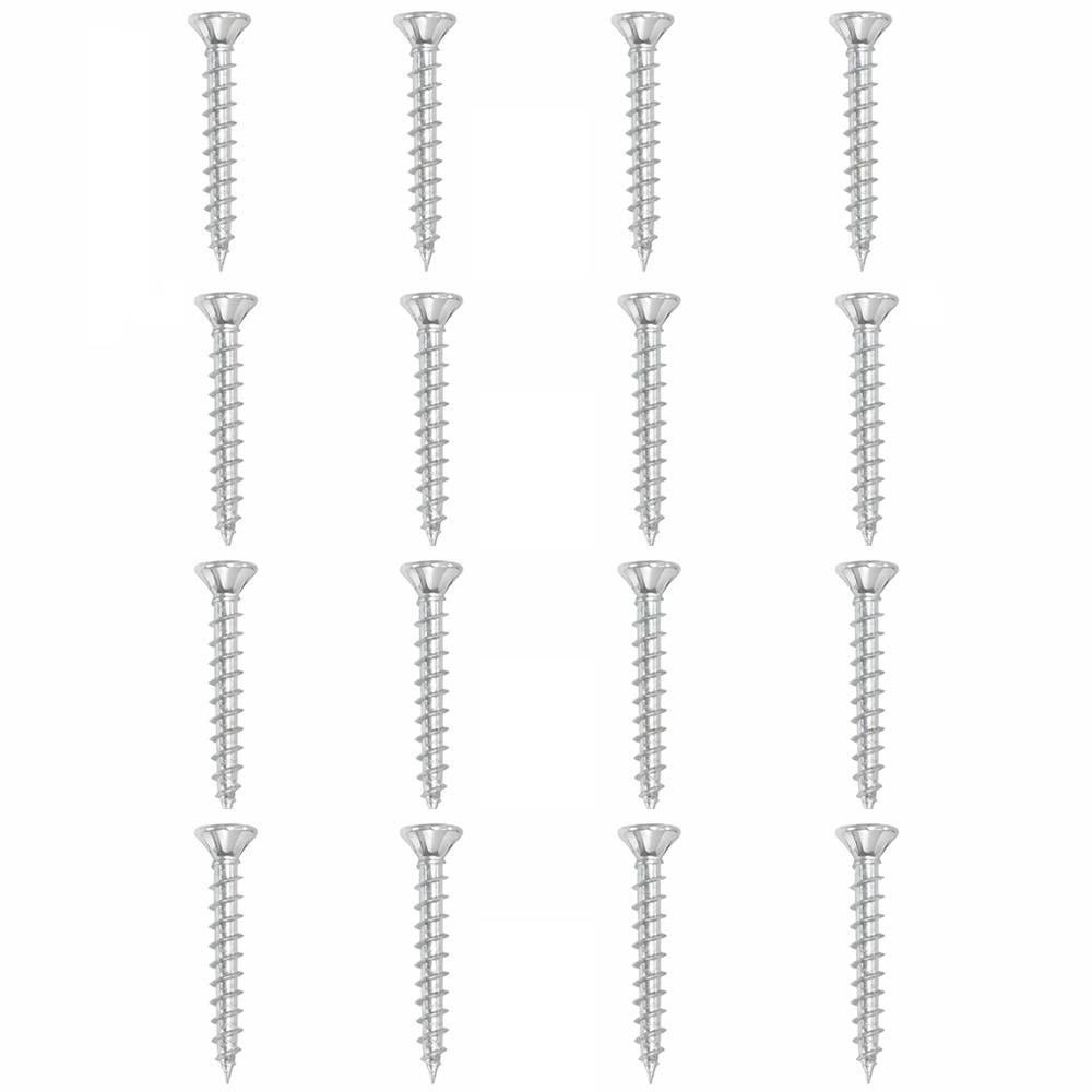 Set verzinkte stalen schroeven Ø 0,45 cm × 3,5 cm – 16 stuks van Furniture Legs Europe