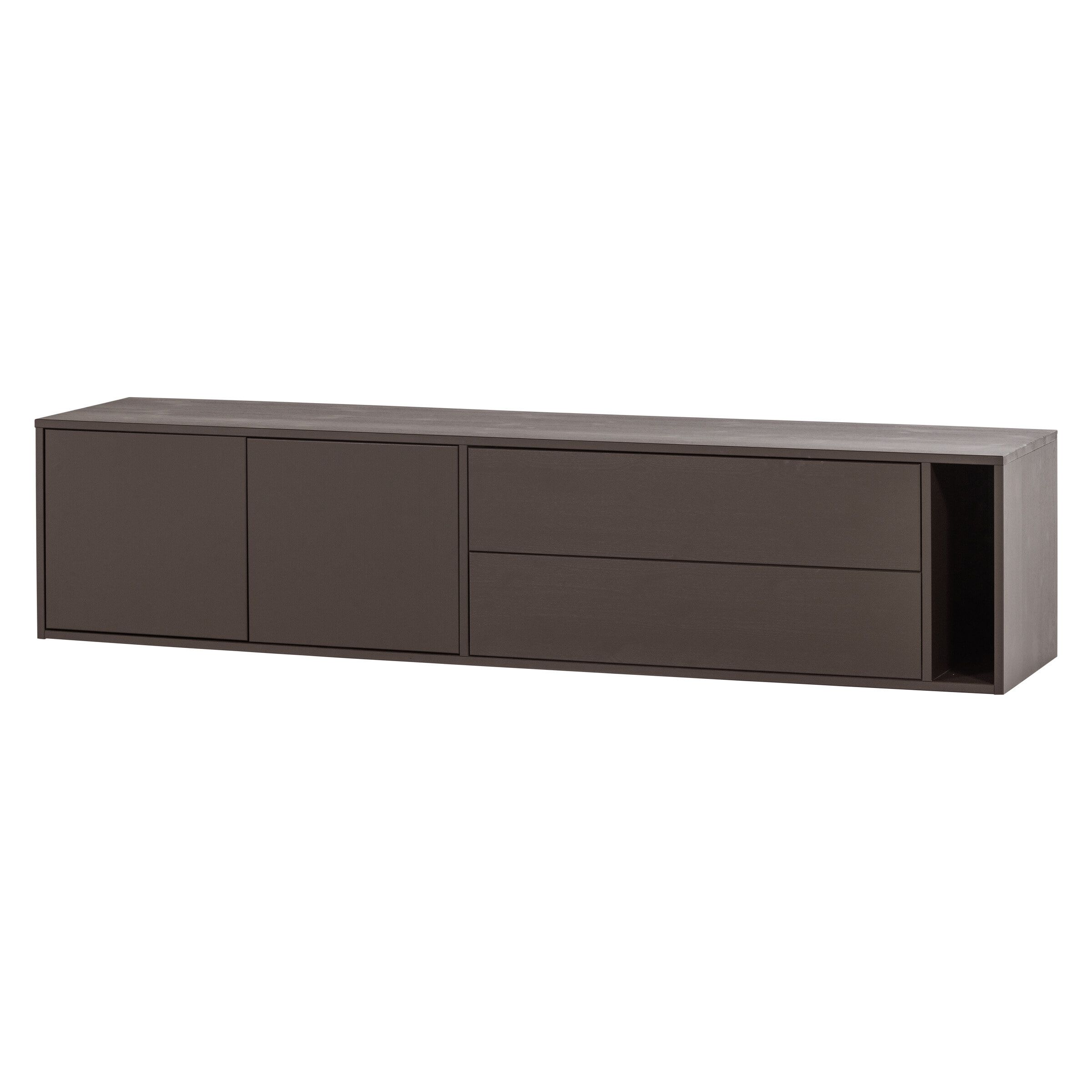 Settle Down TV‑meubel van vtwonen – 200 cm grenenhout in warme middenbruine tint