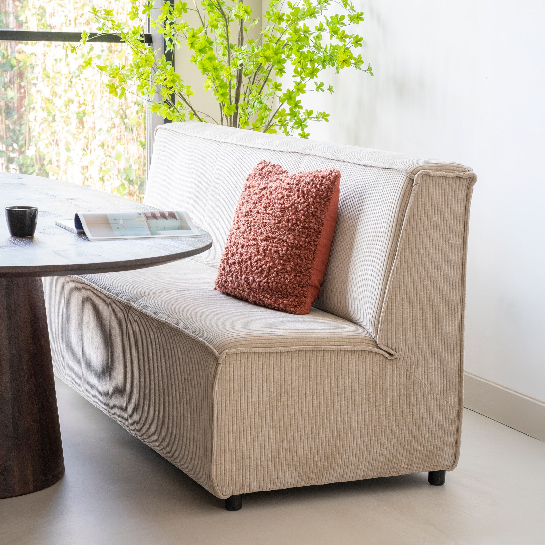Sevn Eetkamerbank 225 cm – stijlvol comfort in beige