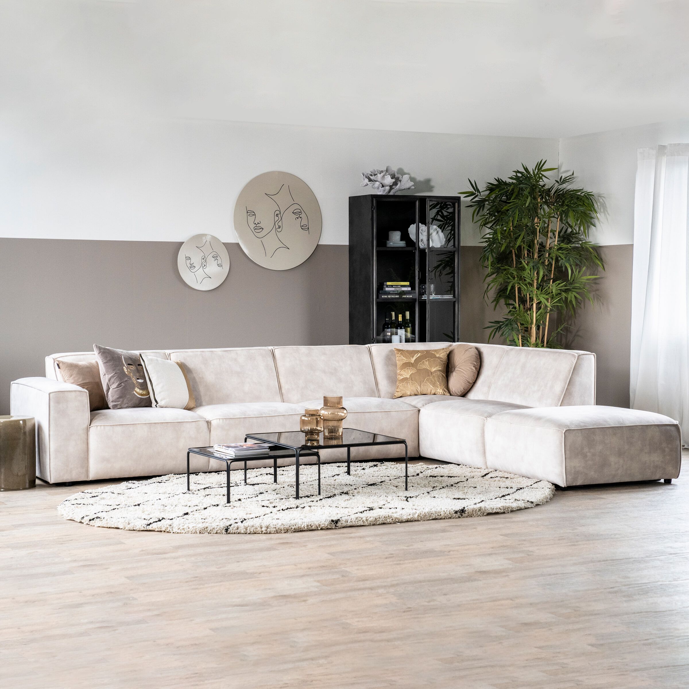 Sevn Hoekbank Amarillo Rechts – Luxe Velvet in Adore Naturel
