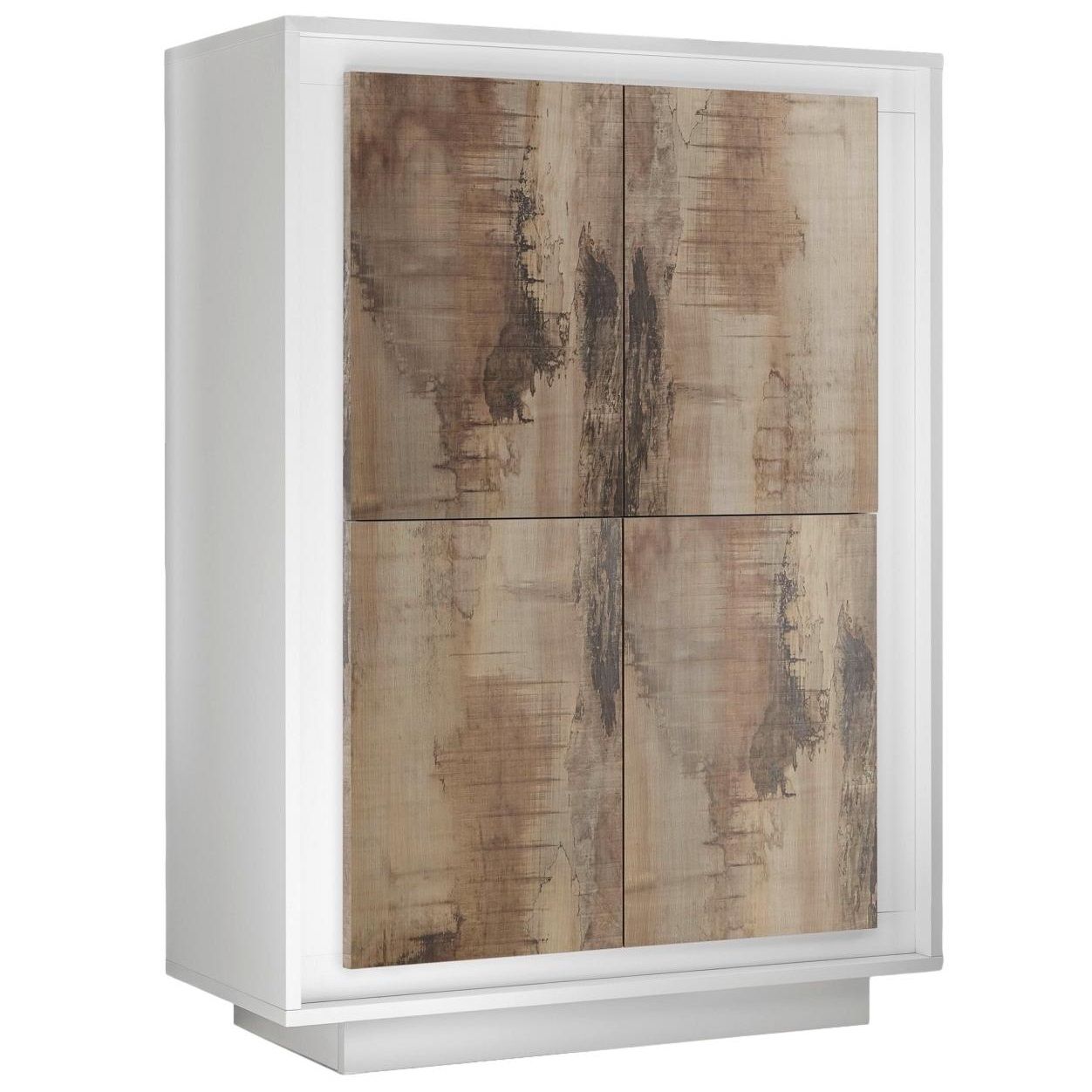 Sky Opbergkast 146 cm – Wit met eiken, modern & functioneel