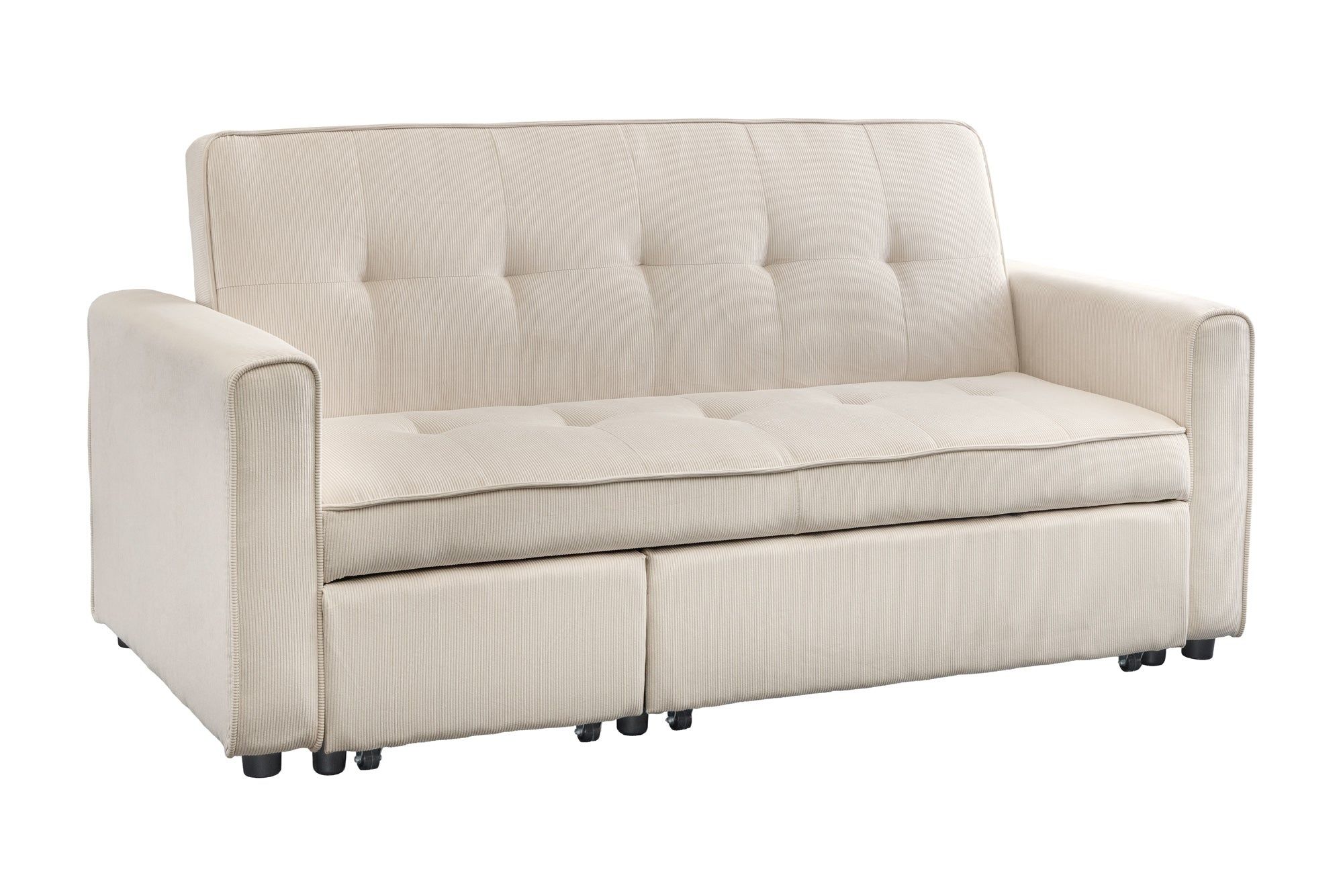 SMART Slaapbank 180 cm – Luxe Corduroy Beige van Invicta Interior