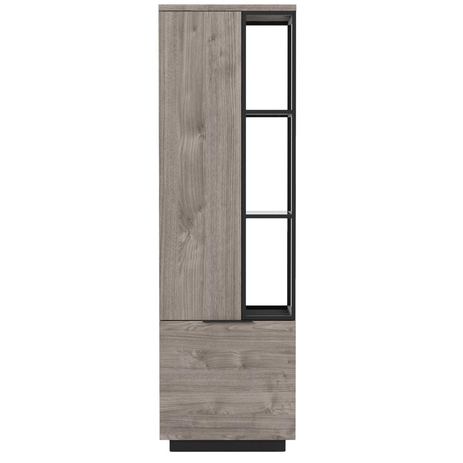 Snapp Small vitrinekast 180 cm – grijs eiken & antraciet van Ameubelment