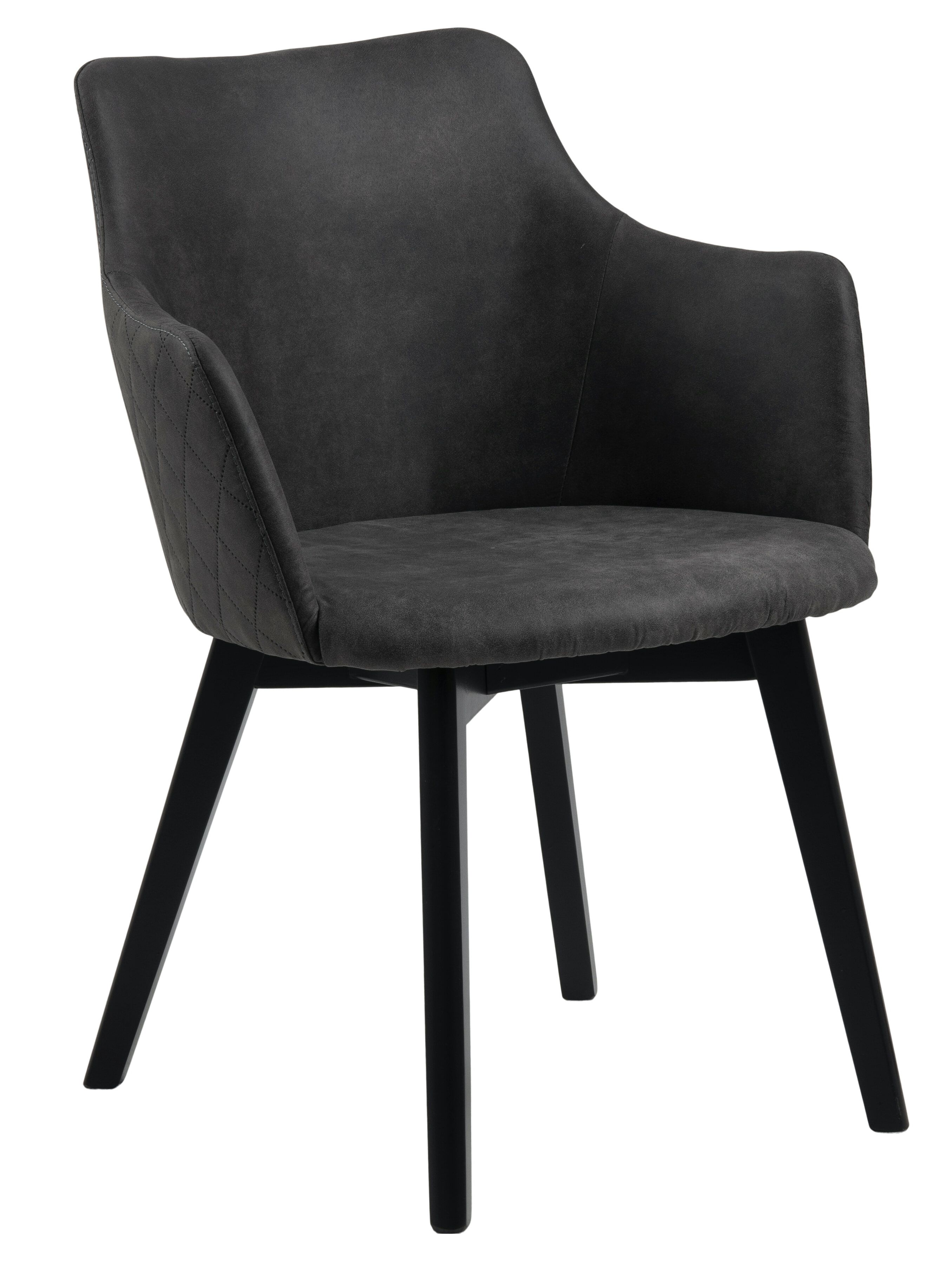 Sohome Eetkamerstoel Pim – Stoere antraciet lederen look voor de industriële eettafel