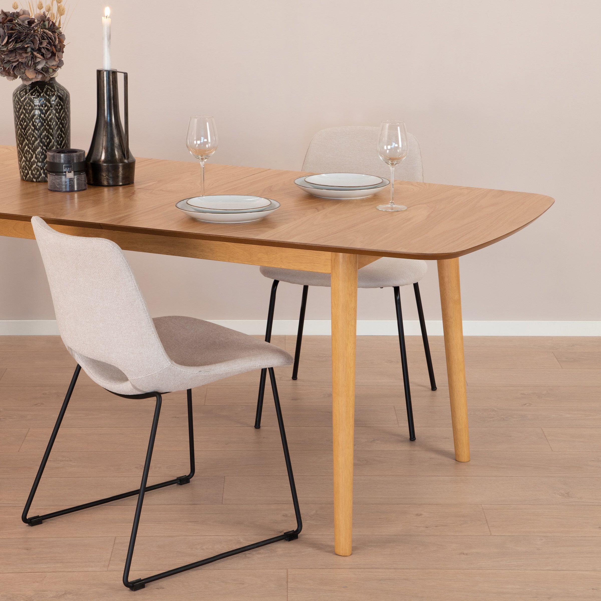 Sohome Montreux uitschuifbare eettafel – natuurlijke eikenlook, 180‑219 cm