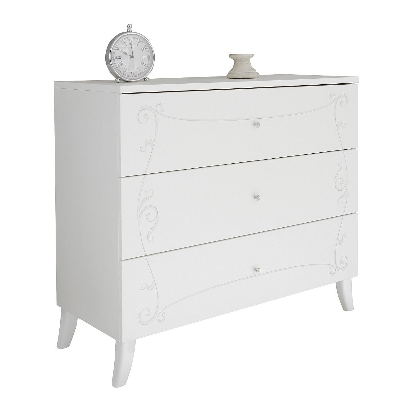 Soler commode 104 cm – Strak, wit en vol opbergruimte