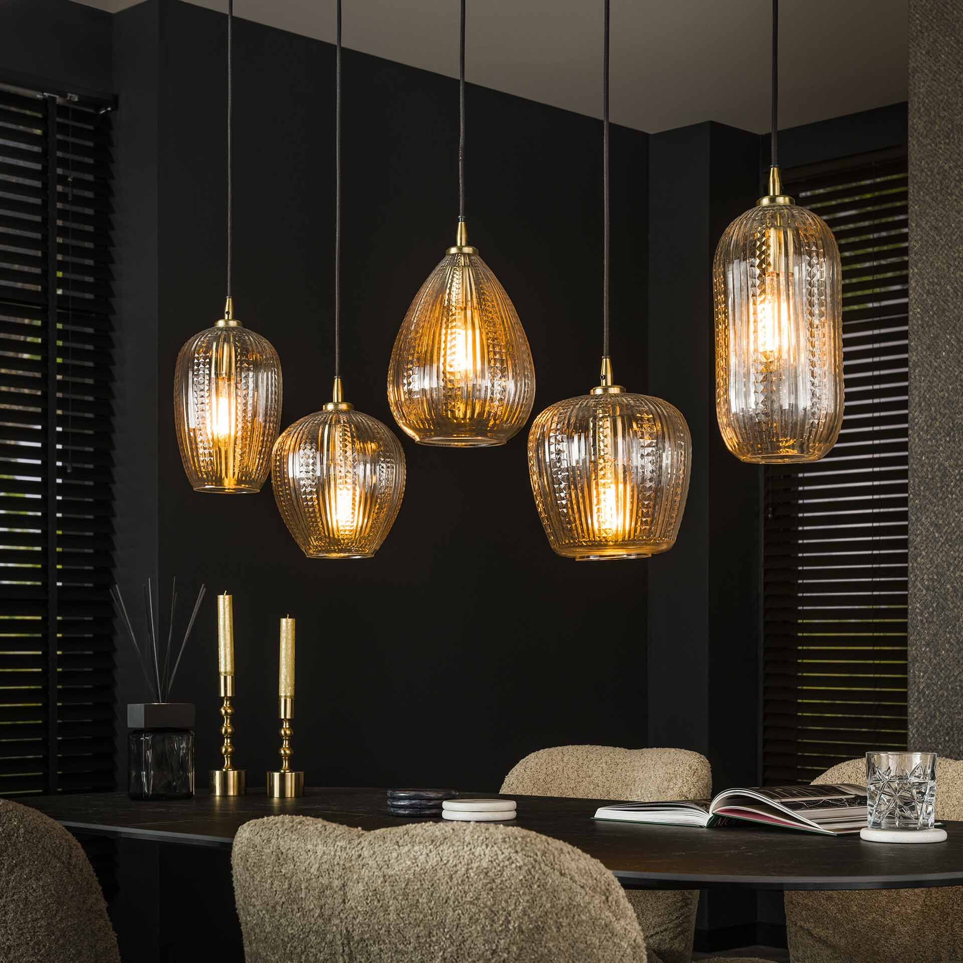 Speelse luxe: LifestyleFurn Hanglamp Damy Diamond in roze