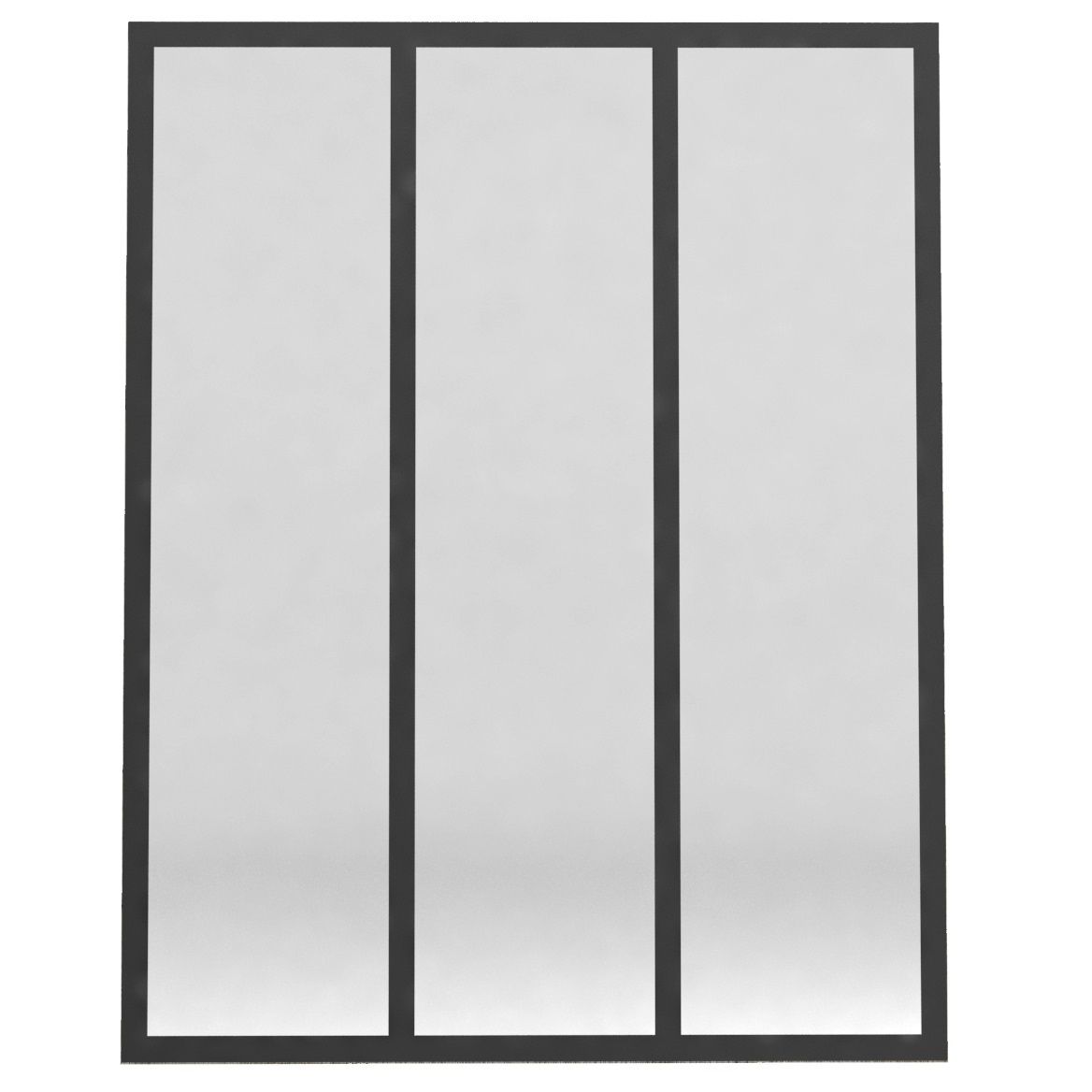 Spiegel Baxter 120 × 95 cm – Antraciet, robuust en industrieel
