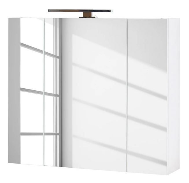 Spiegelkast Pescara 76 cm – Strakke witte badkameroplossing met LED‑verlichting