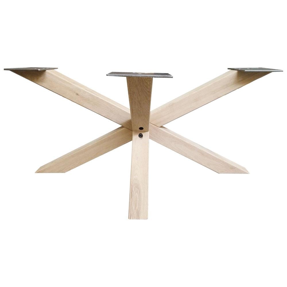 Spinpoot salonpoten van massief eiken – elegante ongelijkzijdige basis voor elk meubel