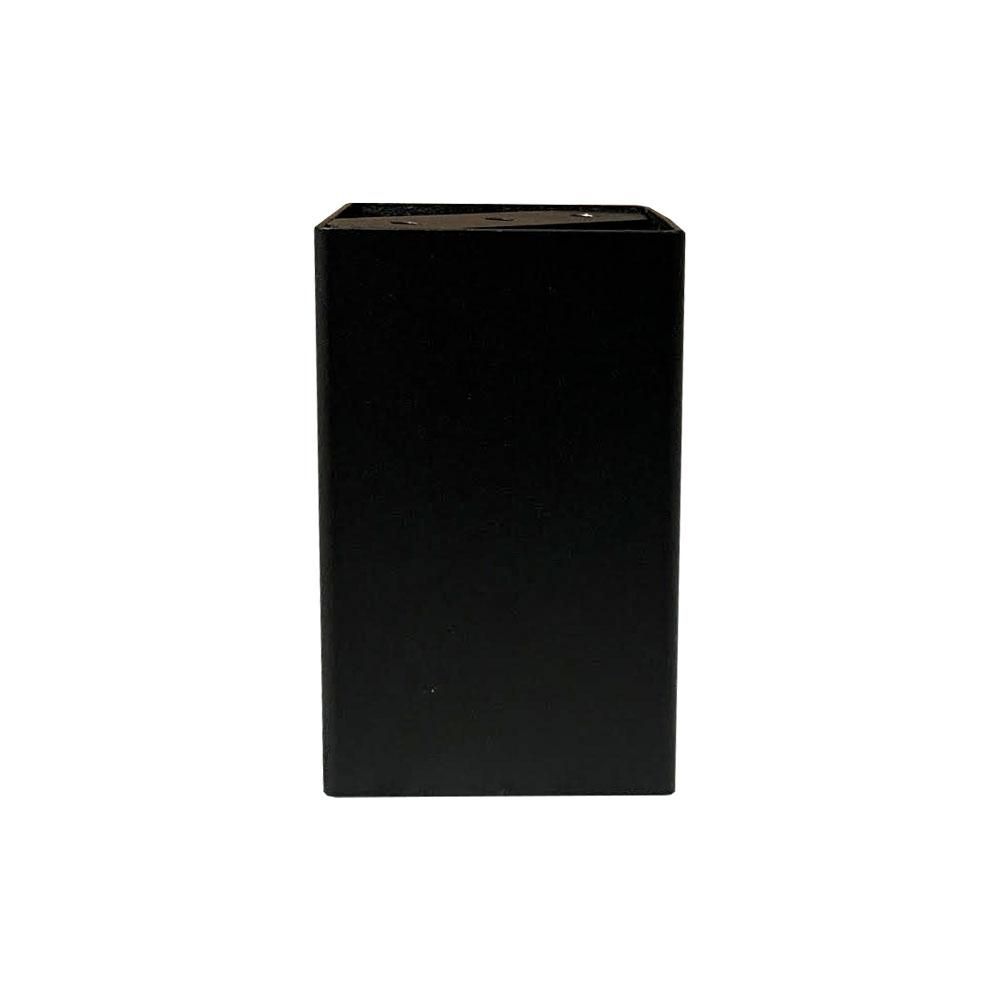 Stabiele Zwarte Stalen Meubelpot van 8×8 cm – 13 cm Hoog