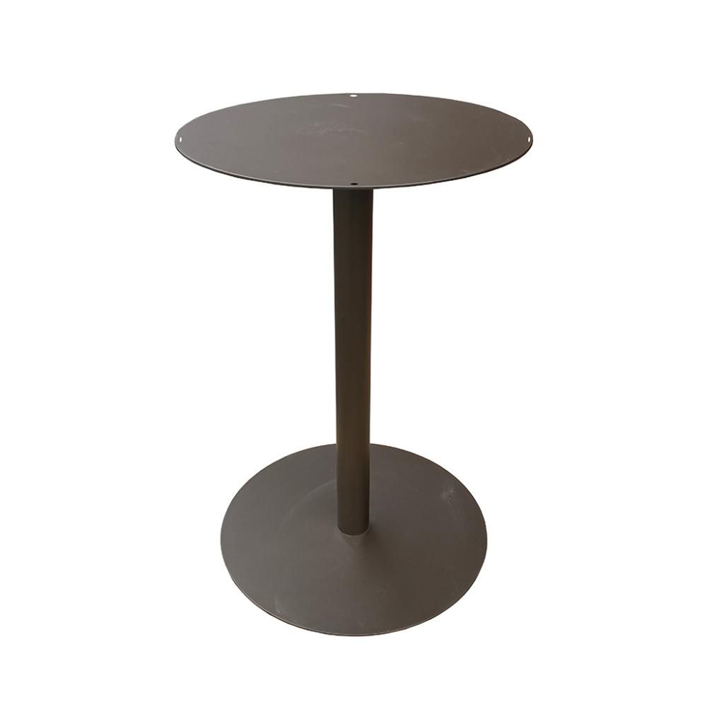 Stalen bistro tafelpoot in Anodic Brown – 75 cm hoog, ronde koker