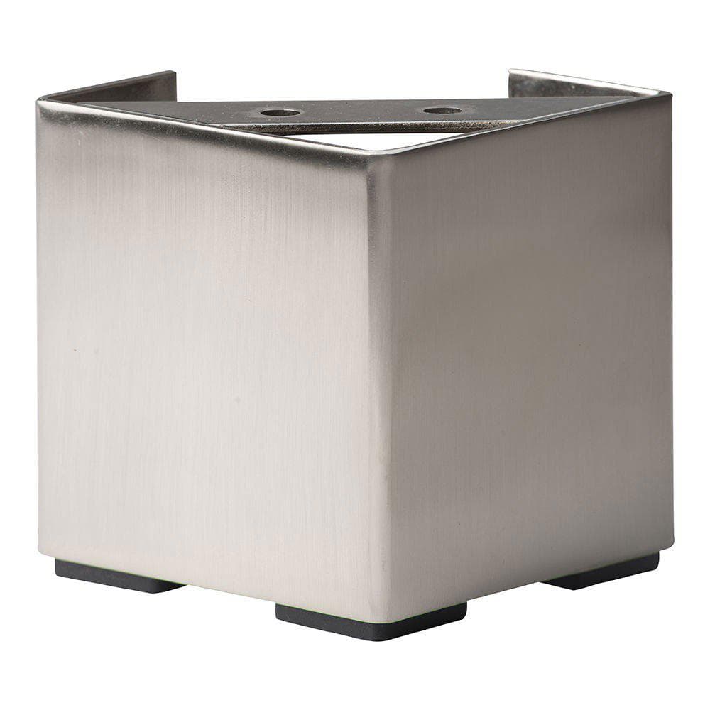 Stalen meubelpoot 10 × 10 cm – Moderne RVS‑look van Furniture Legs Europe