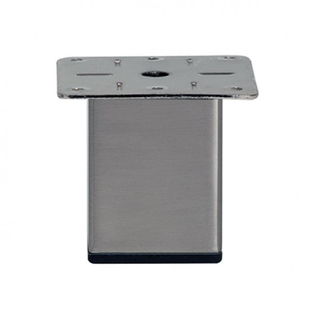 Stalen meubelpoot 5 × 5 cm RVS look – 7 cm hoog | Furniture Legs Europe