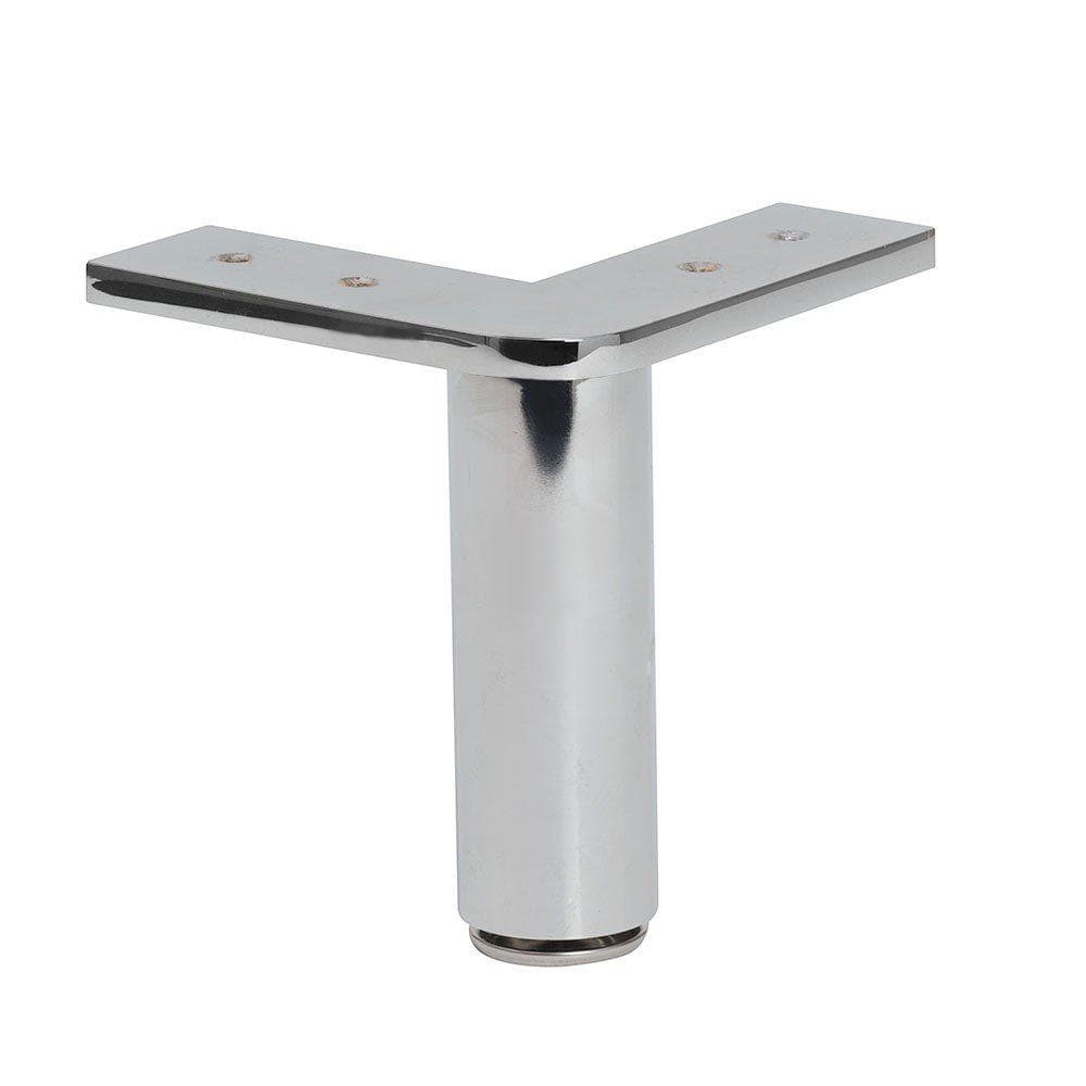 Stalen meubelpoot chroom 13 × 13 cm – 12 cm hoog van Furniture Legs Europe