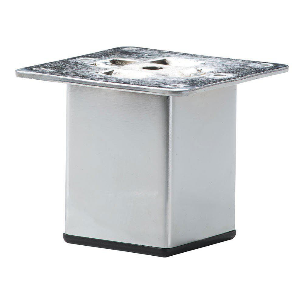 Stalen meubelpoot chroom 5×5 cm – 7 cm hoog – Furniture Legs Europe
