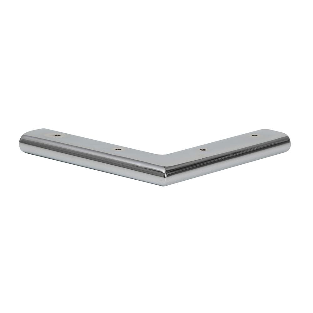 Stalen meubelpoot chroom – hoek 18 × 18 cm, hoogte 2 cm (2 × 4 cm)