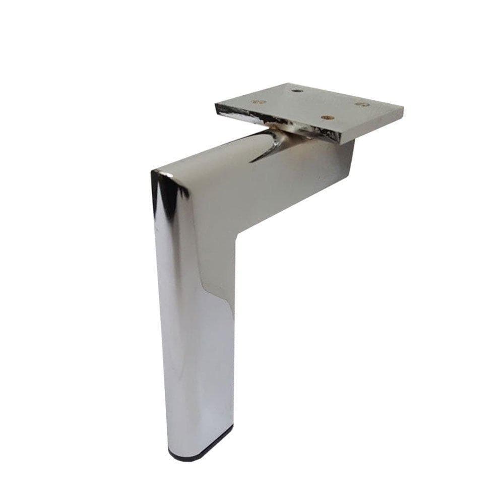 Stalen meubelpoot chroom – hoek 4×2 cm, 15 cm hoog – Furniture Legs Europe