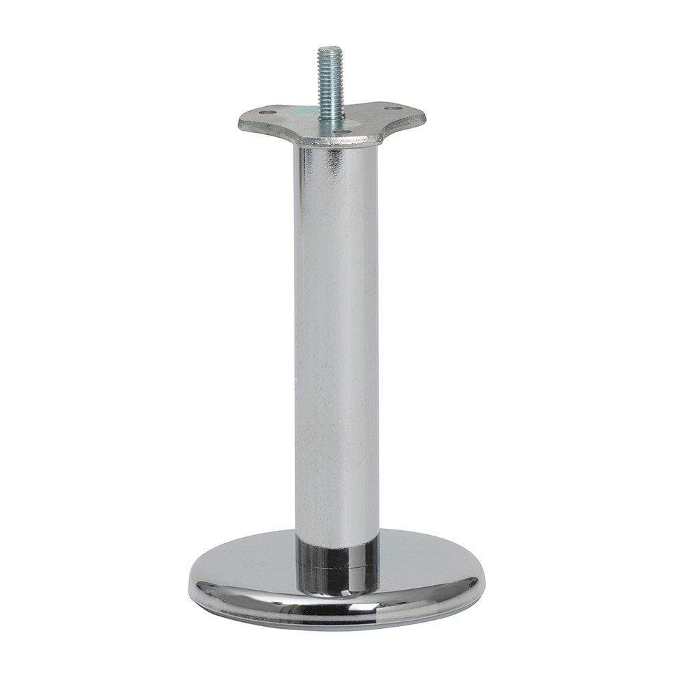 Stalen meubelpoot chroom rond – 2,5 cm Ø, 16 cm hoog (M8)