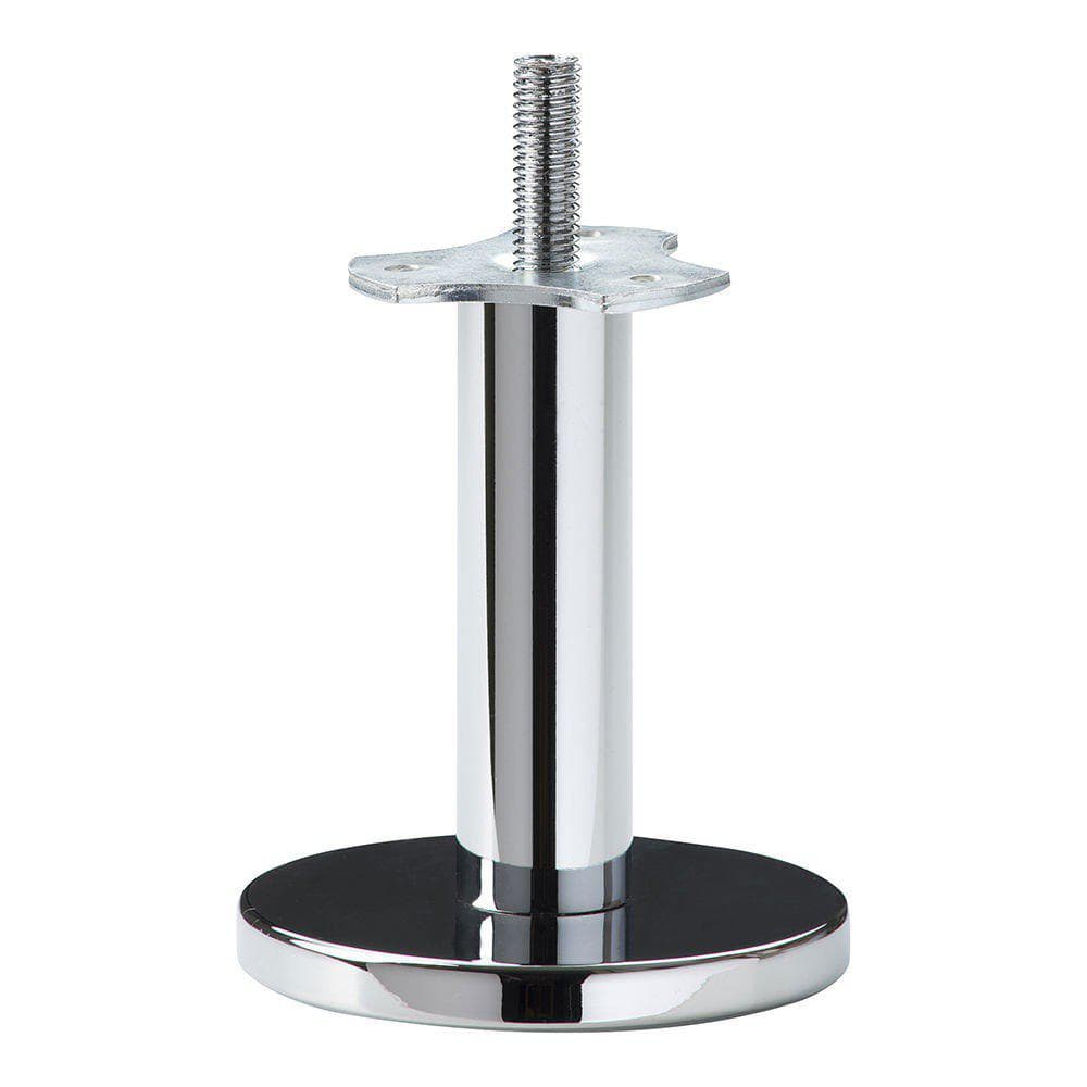 Stalen meubelpoot chroom rond Ø 2,5 cm – 12 cm hoog (M10) – Furniture Legs Europe
