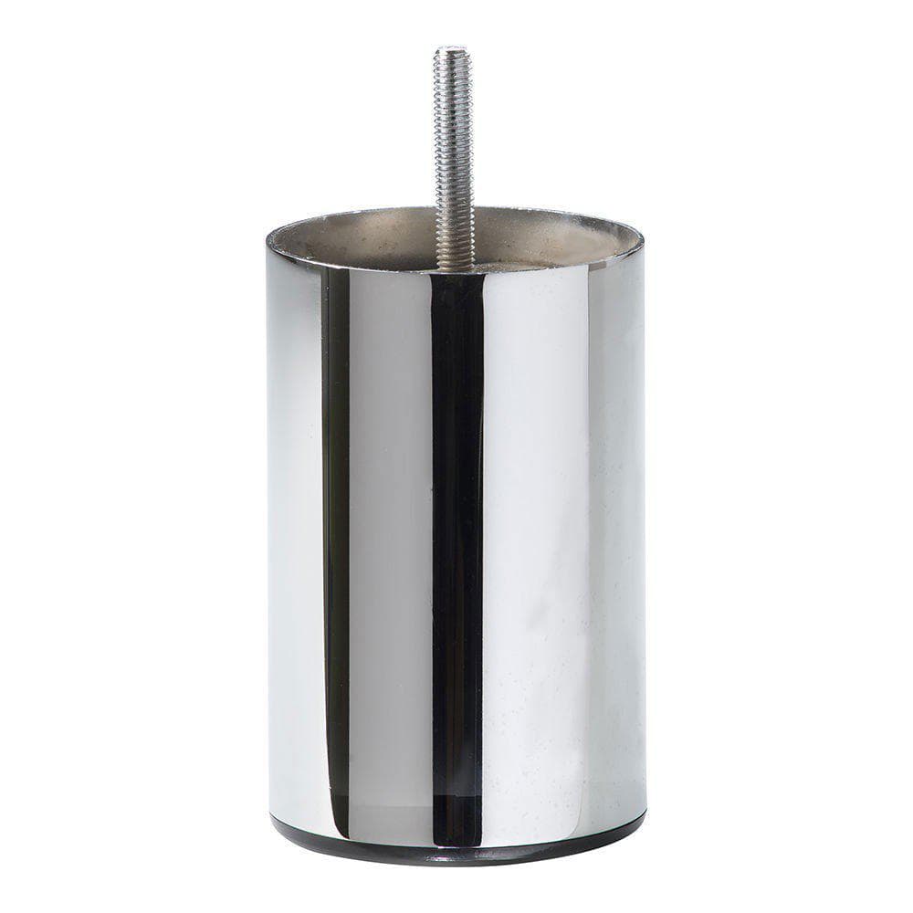 Stalen meubelpoot chroom – ronde 7,6 cm, 12 cm hoog (M8) | Furniture Legs Europe