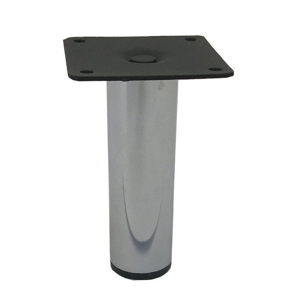 Stalen meubelpoot chroom – ronde afwerking Ø 3 cm, 10 cm hoog