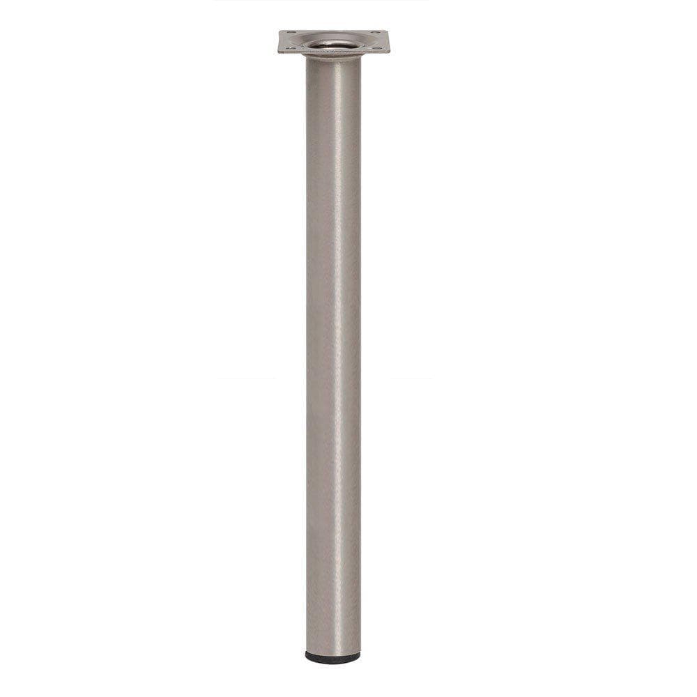 Stalen meubelpoot in Rvs‑look – 50 cm hoog, Ø 3 cm – Furniture Legs Europe