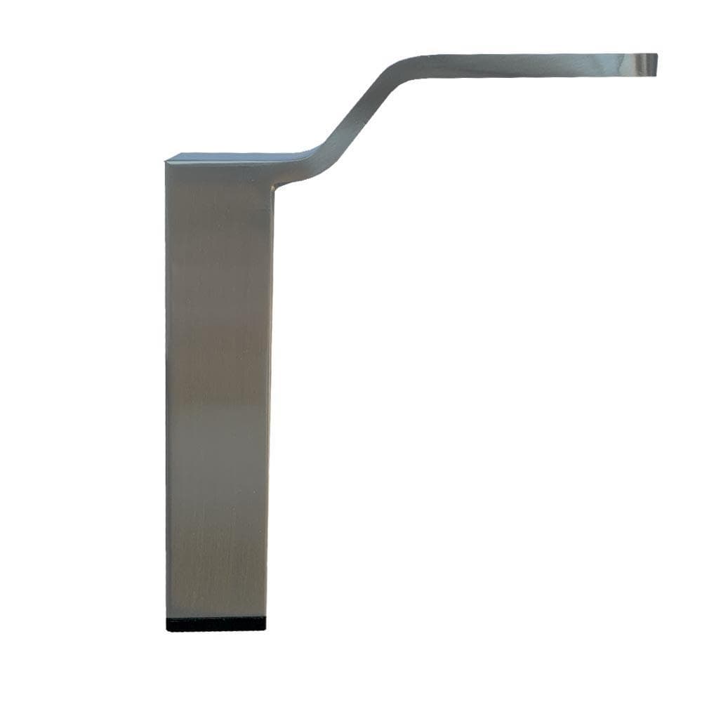 Stalen meubelpoot in RVS‑look – vierkant 3×3 cm, 15 cm hoog – Furniture Legs Europe