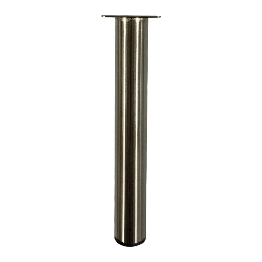 Stalen meubelpoot met RVS-look – ronde 3,2 cm, 30 cm hoog