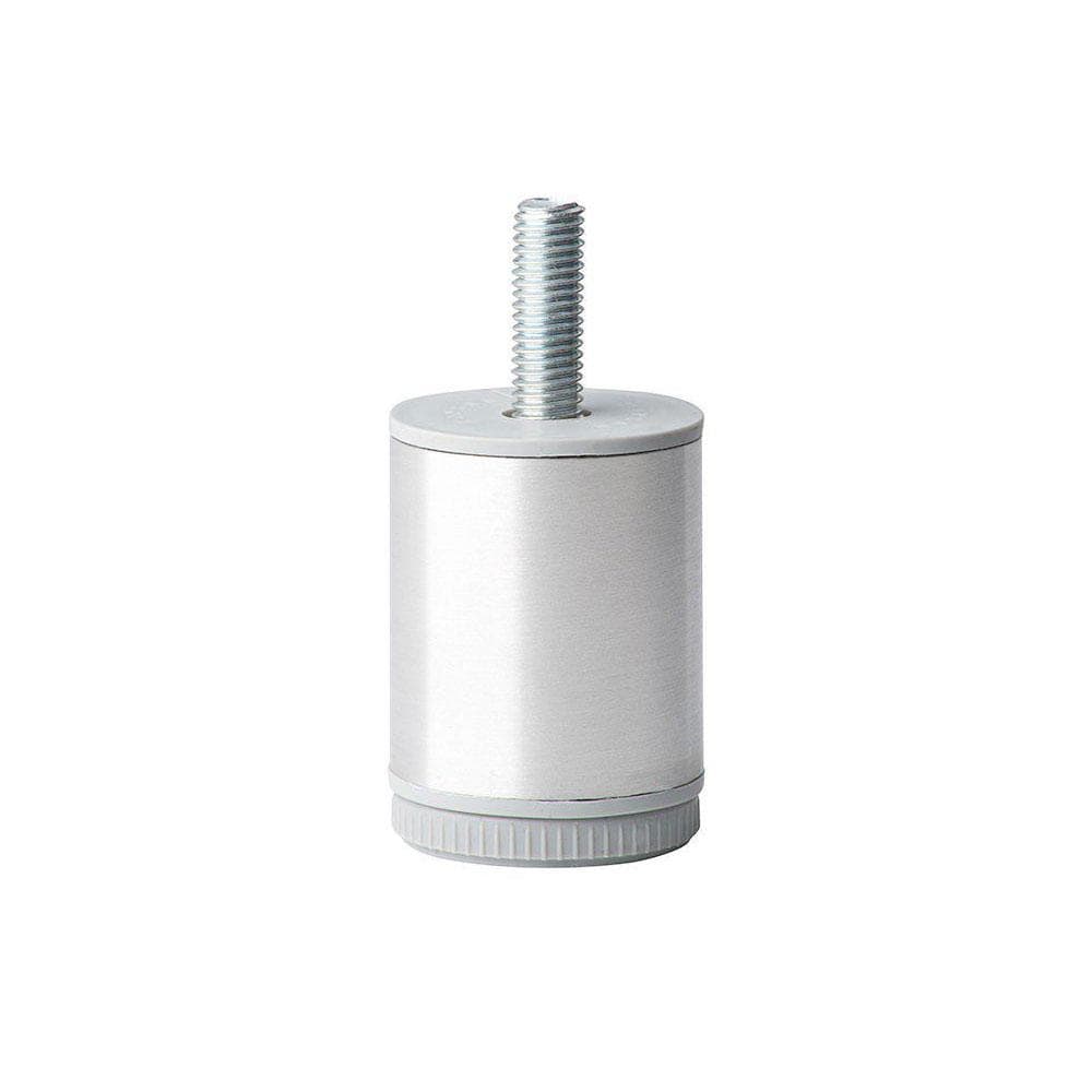 Stalen meubelpoot met RVS-look – ronde afwerking Ø 4 cm, 6 cm hoog (M10)