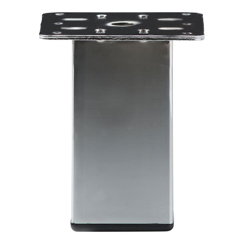 Stalen meubelpoot RVS‑look 5×5 cm – 10 cm hoog van Furniture Legs Europe