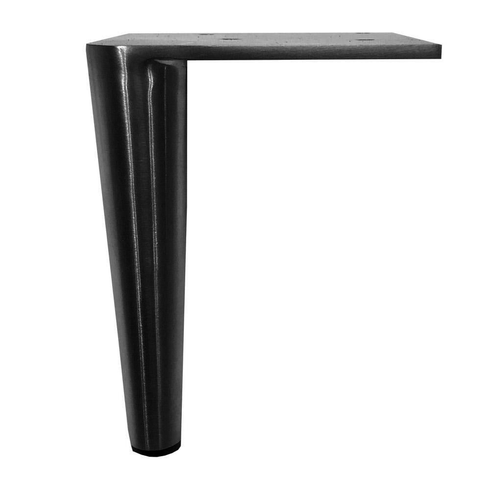 Stalen meubelpoot rvs look – conisch 2,8 × 2,8 cm, 12,5 cm hoog – Furniture Legs Europe
