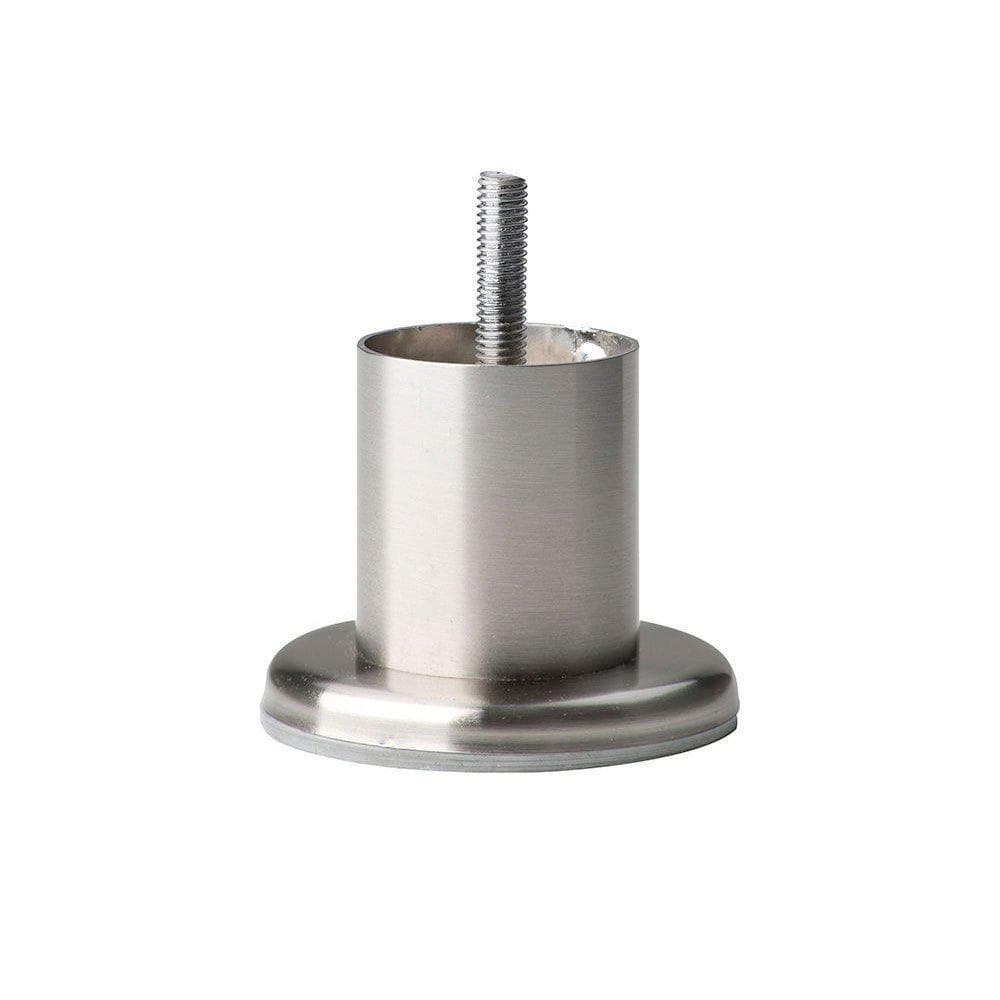 Stalen meubelpoot RVS‑look Ø 4,2 cm – M8, 5 cm hoog – Furniture Legs Europe