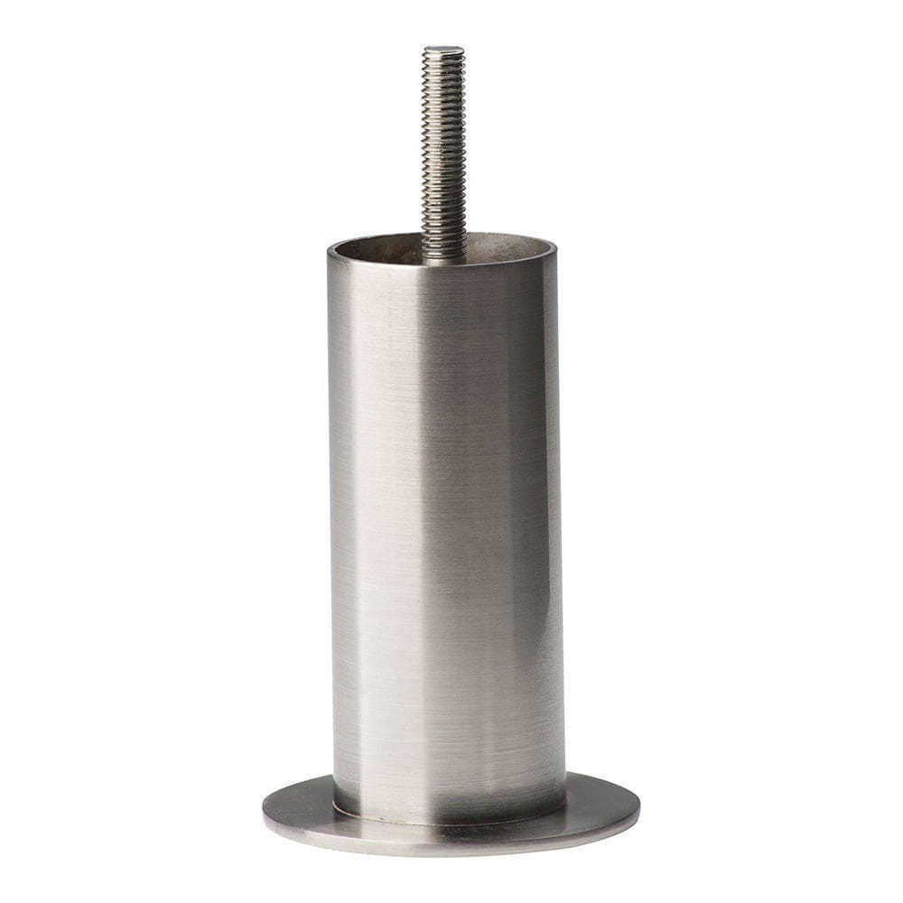 Stalen Meubelpoot RVS‑Look Rond – 4 cm Ø, 10 cm Hoog, M8 Draadeind van Furniture Legs Europe