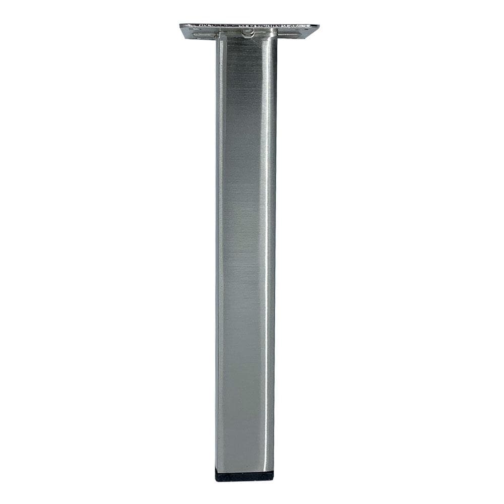 Stalen meubelpoot RVS‑look – vierkant 2,5 × 2,5 cm, 20 cm hoog | Furniture Legs Europe