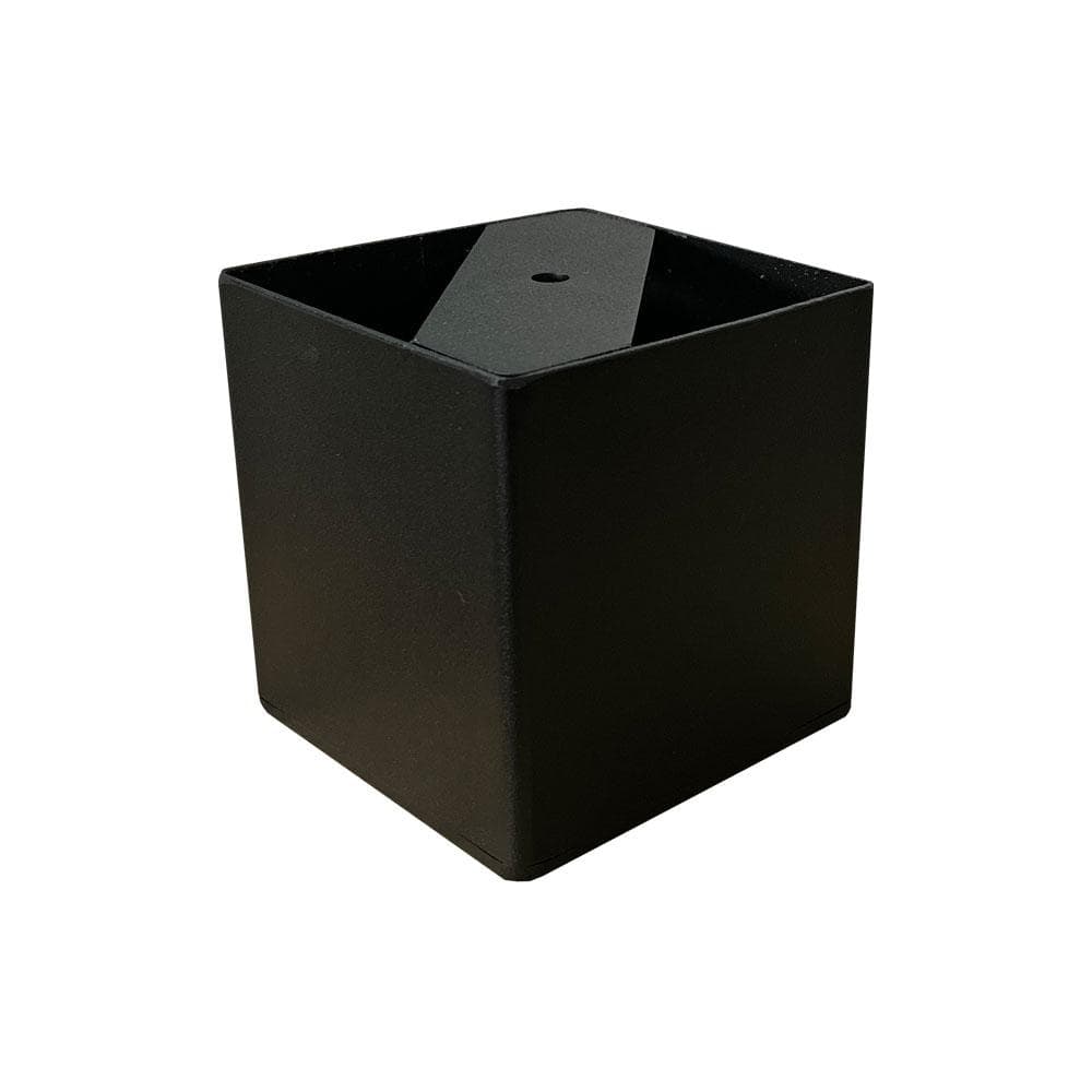 Stalen meubelpoot zwart 10 × 10 cm – minimalistisch en robuust