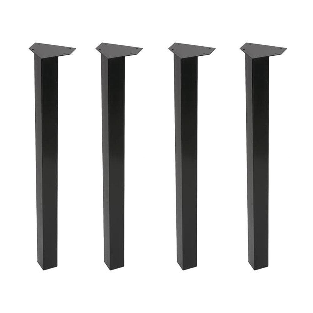 Stalen meubelpoot zwart 5×5 cm – 72 cm hoog, set van 4
