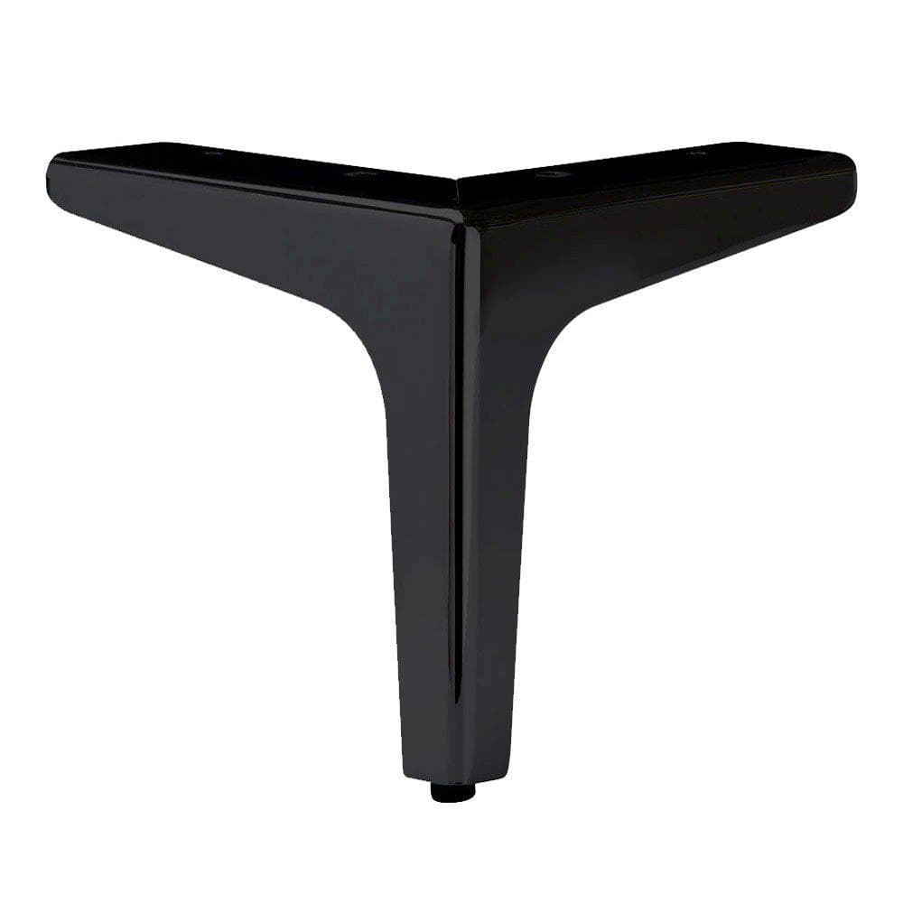 Stalen meubelpoot zwart hoek 13,5 × 13,5 cm – 15 cm hoogte
