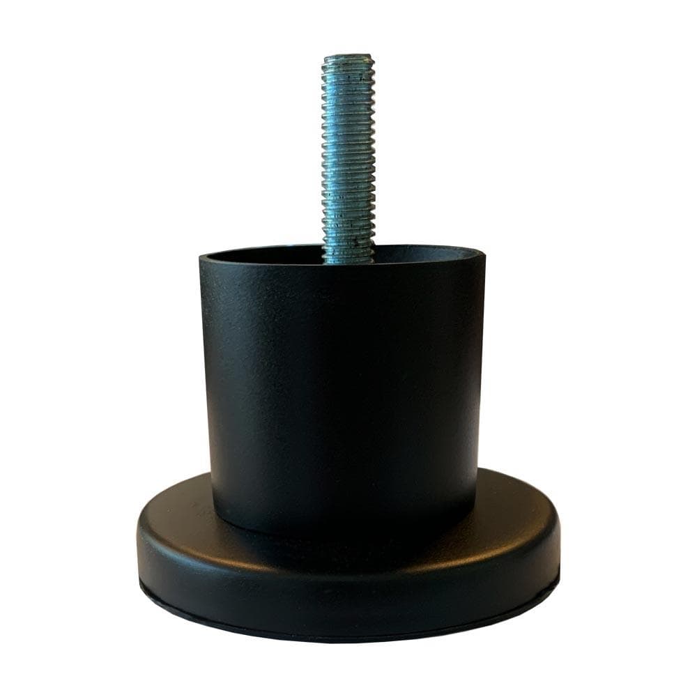 Stalen meubelpoot zwart, rond Ø 4,2 cm – 5 cm hoogte (M8)