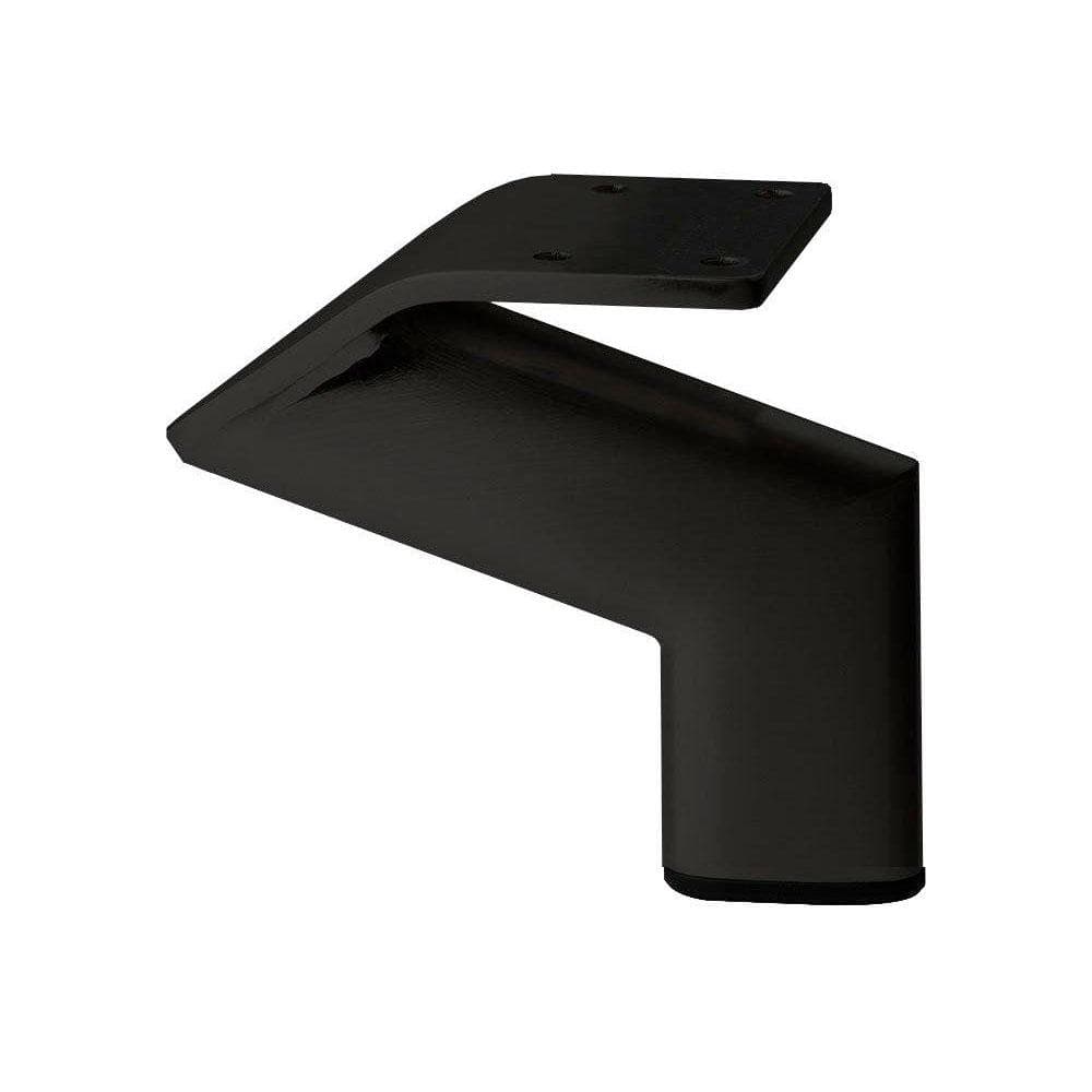 Stalen meubelpoot zwart – strak design, 11,5 × 2 cm, 10 cm hoog