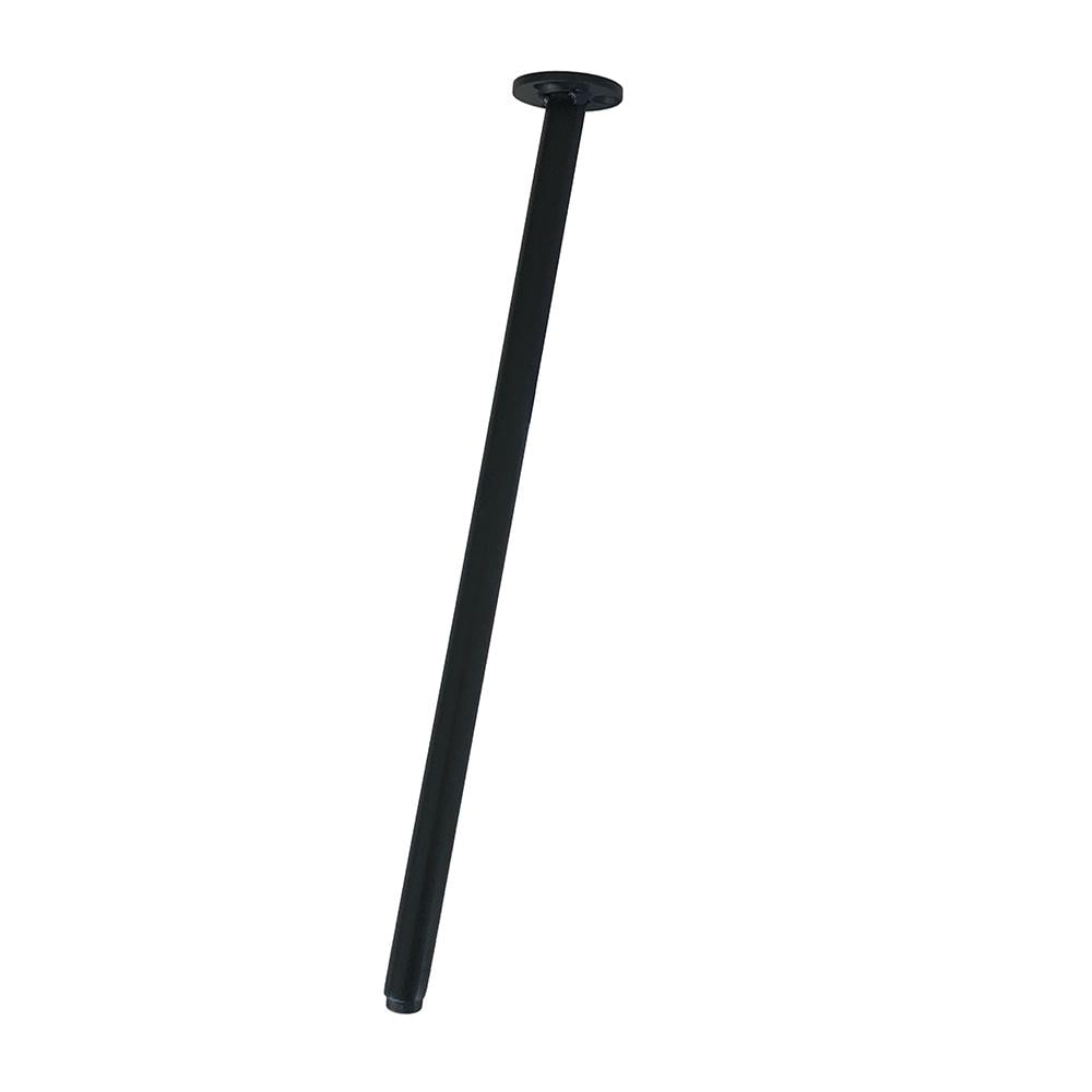 Stalen schuine meubelpoot – Zwart, 38 cm hoog, ronde 1,6 cm diameter